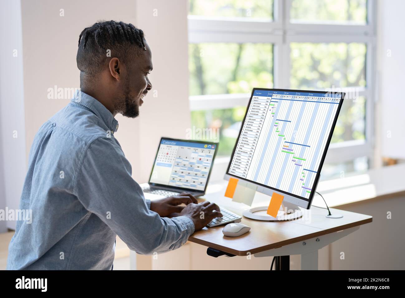 Gantt Software Project Document Plan List Stock Photo