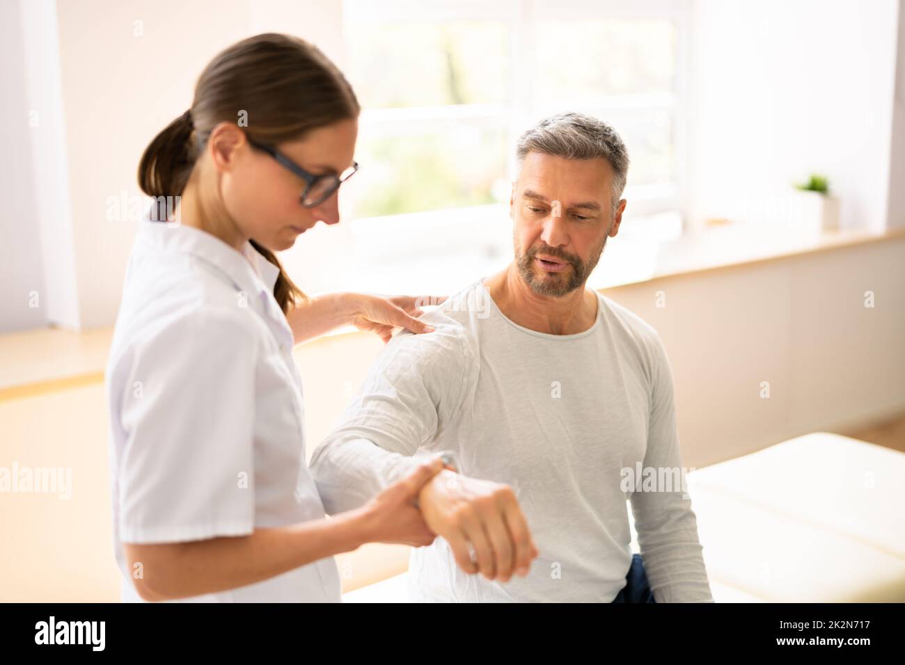 Sports Rehabilitation Physio Massage Stock Photo