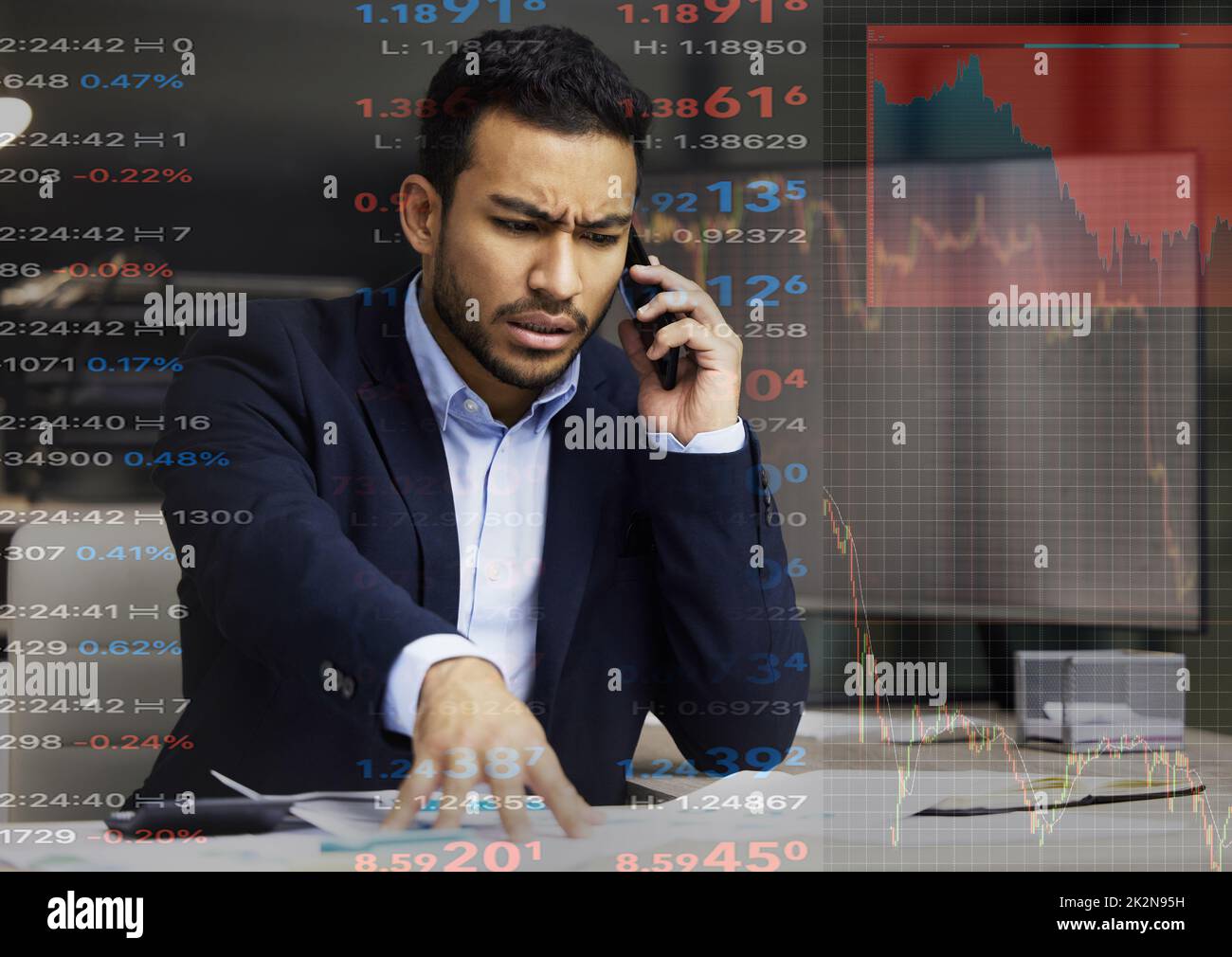 Frustrated office worker phone hi-res stock photography and images ...