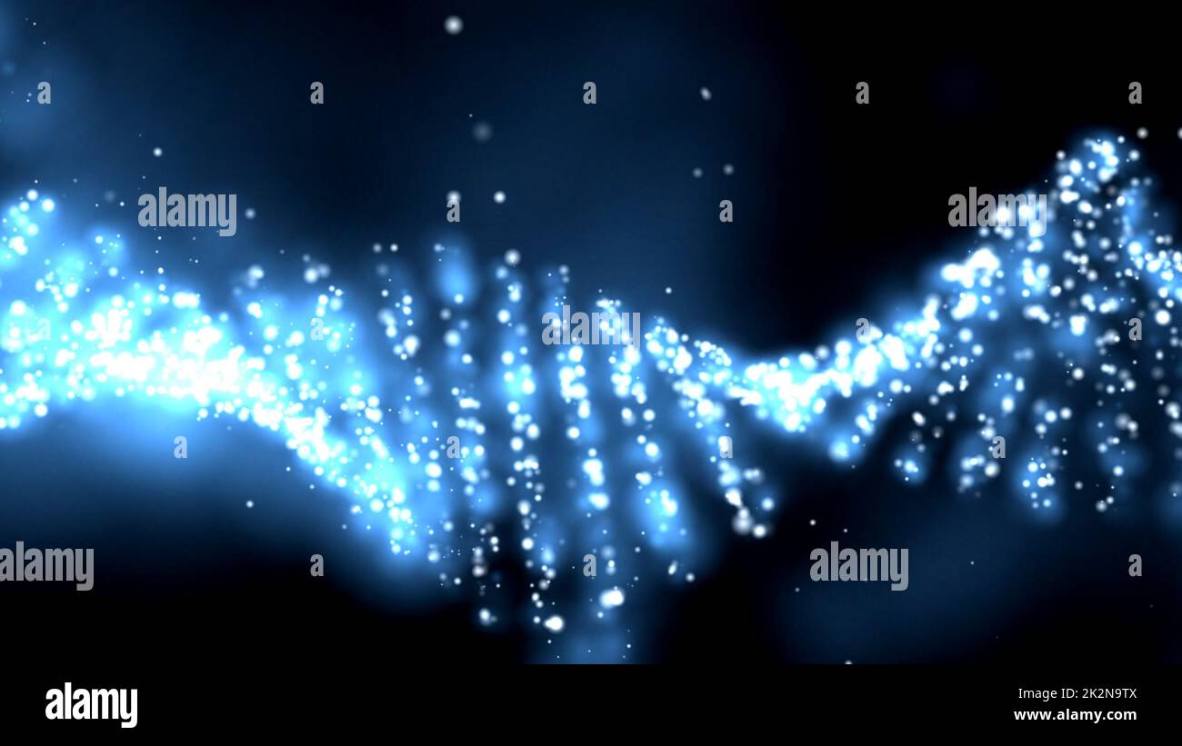 Blue dust particles floating over black Stock Photo - Alamy