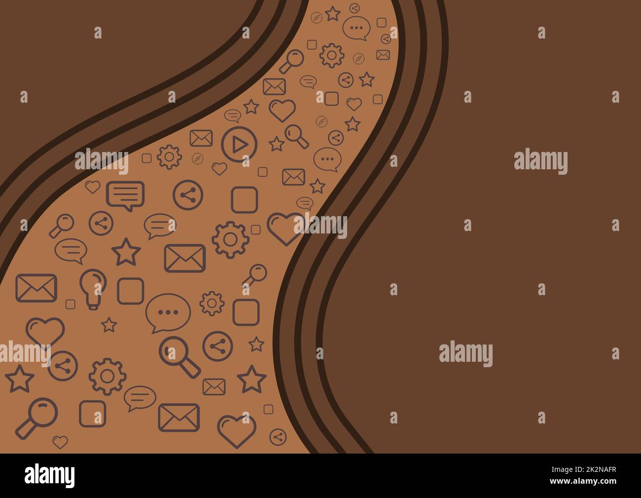 Icons symbolizing successful online communication colleagues achieving ...
