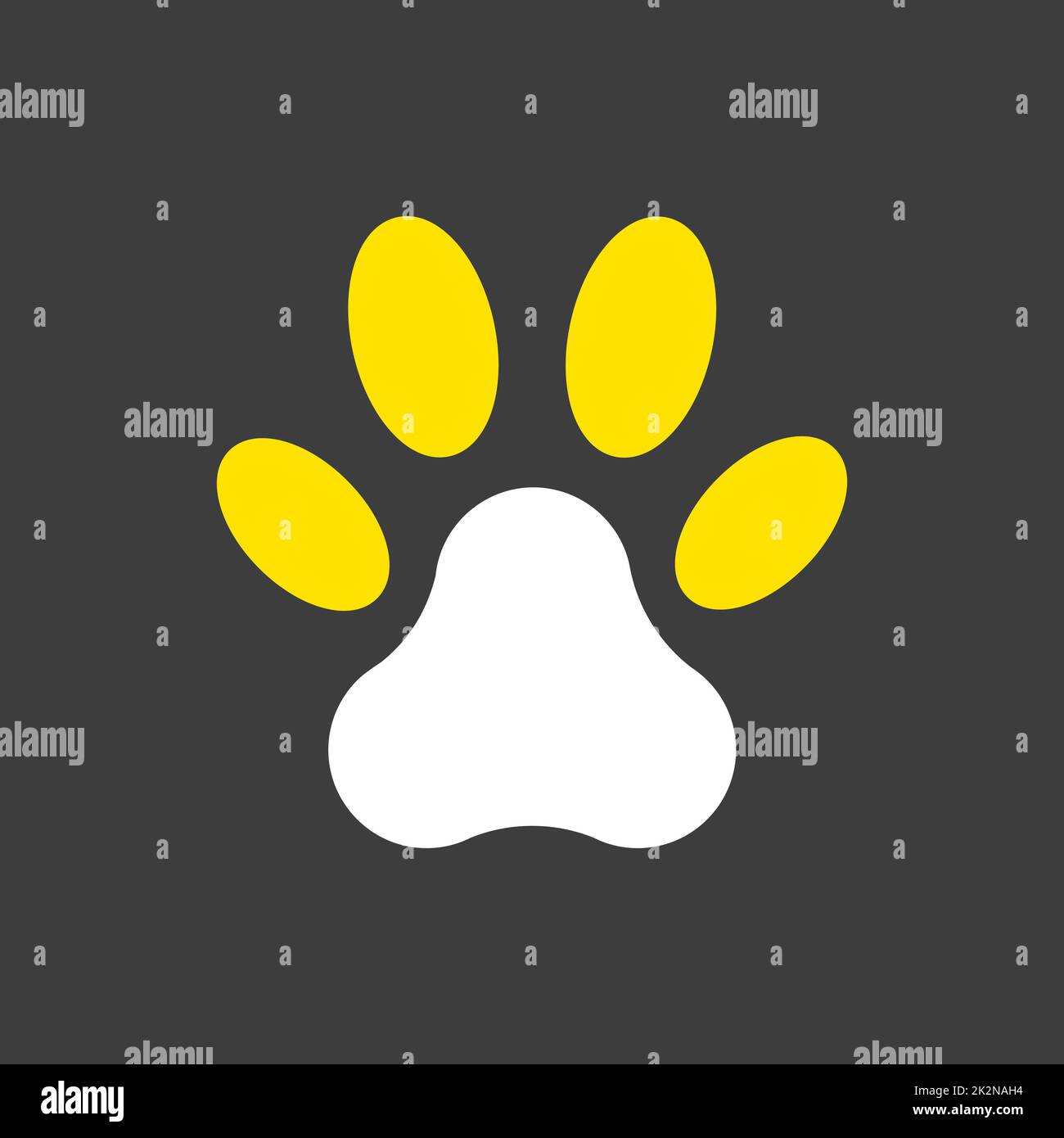 Paw vector icon. Pet animal sign Stock Photo