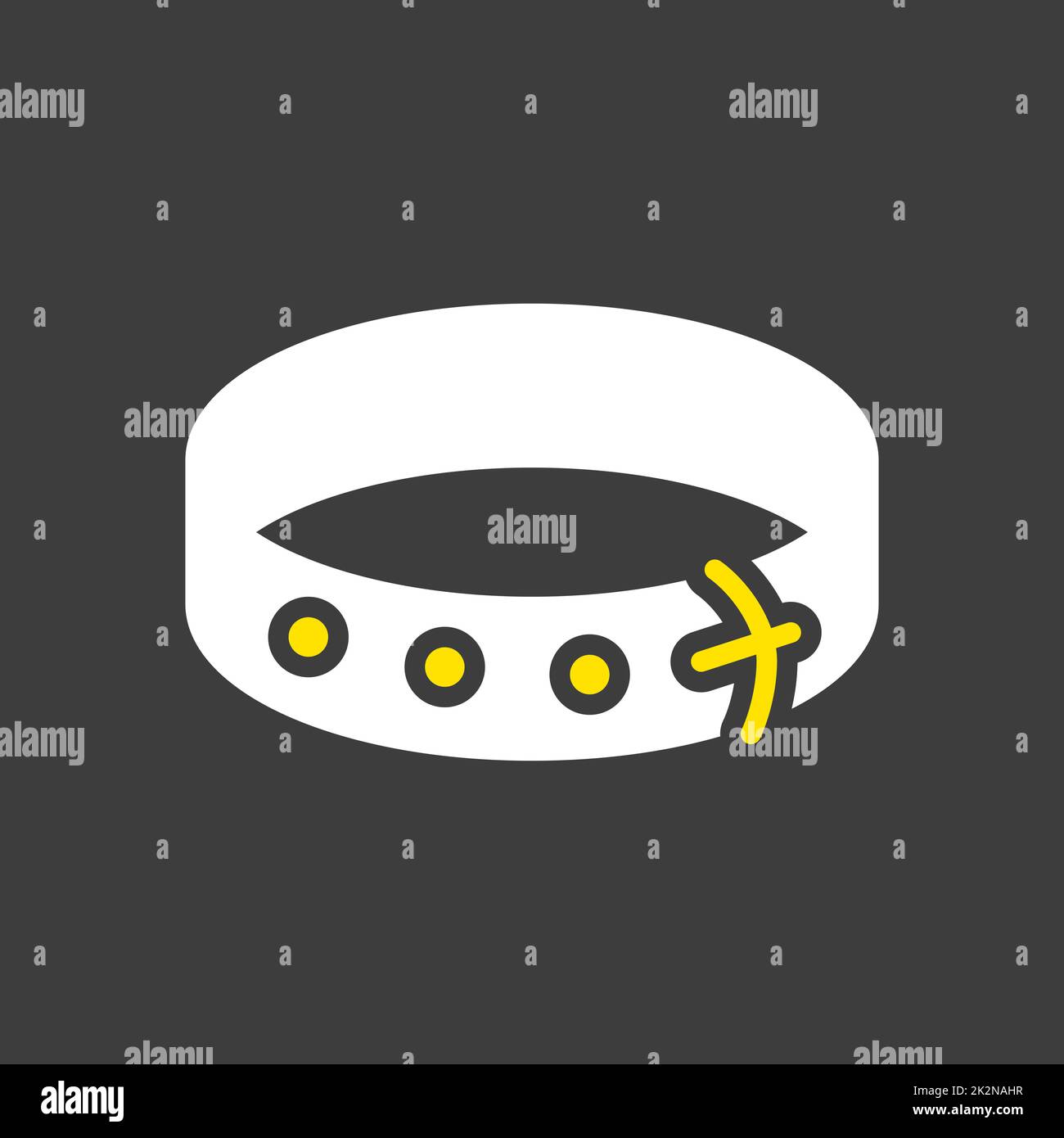 Pet collar vector icon. Pet animal sign Stock Photo - Alamy