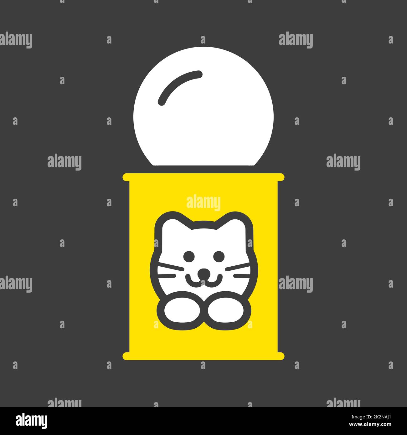Pet cat food can vector icon Stock Photo Alamy