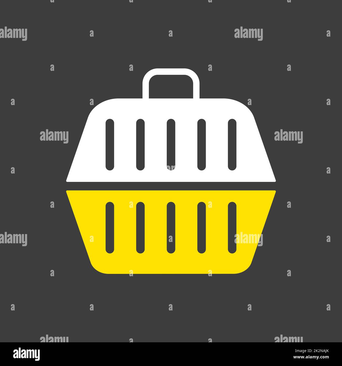 Pet carrier vector icon. Pet animal sign Stock Photo