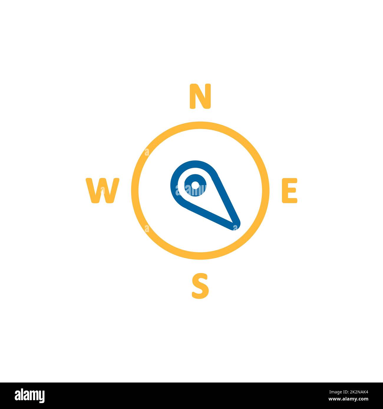 Compass wind rose vector icon. Direction southeast Stock Photo Alamy