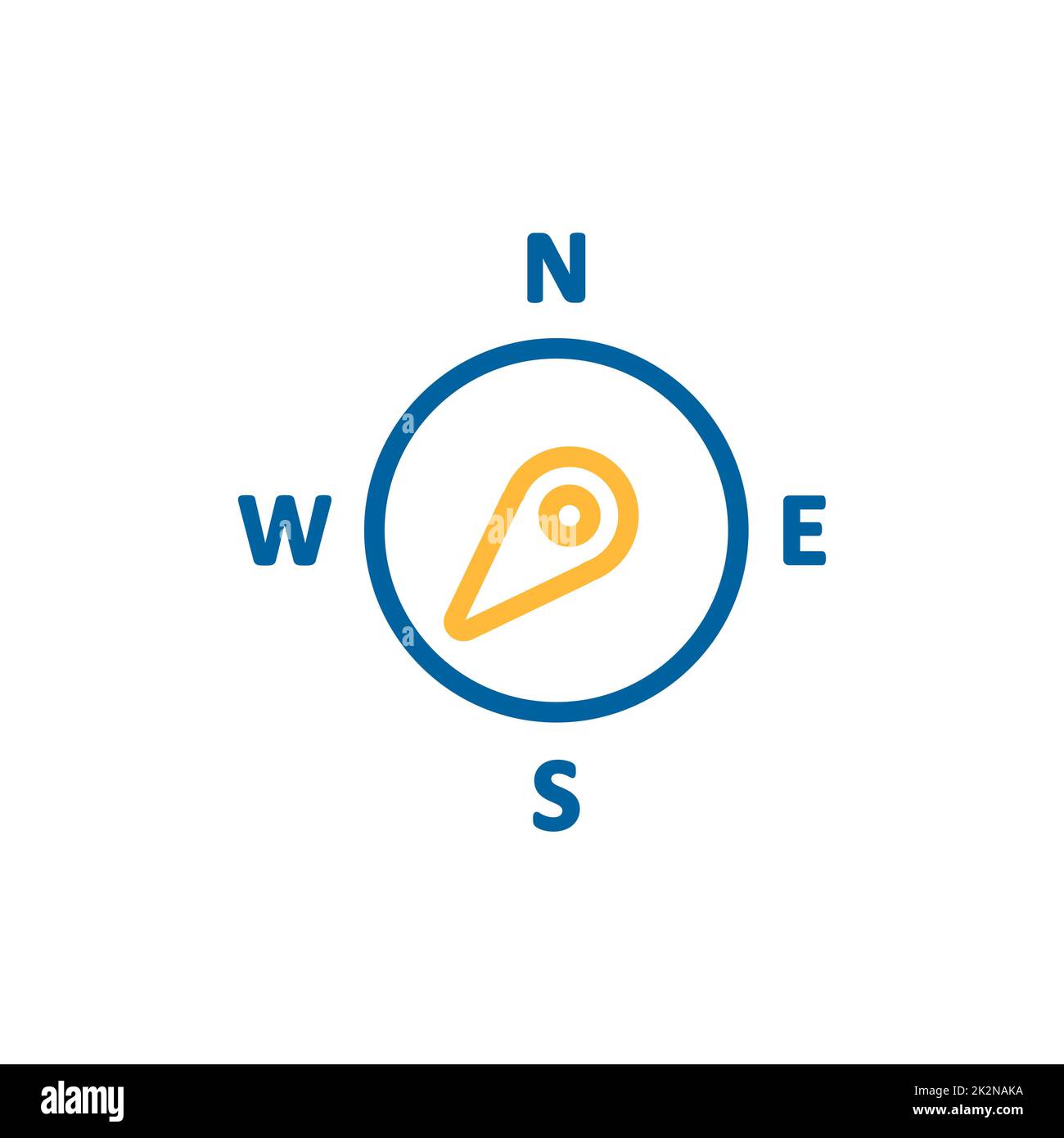 Compass wind rose vector icon. Direction southwest Stock Photo Alamy
