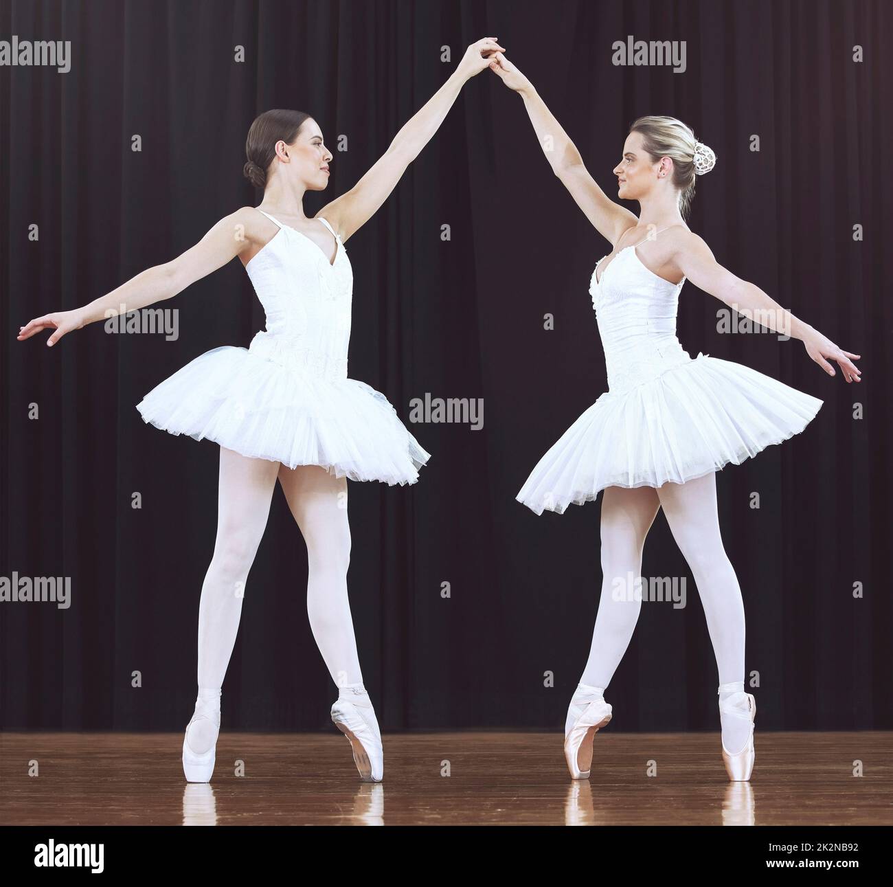 Ballet women, stage and dance performance for creative show, recital or