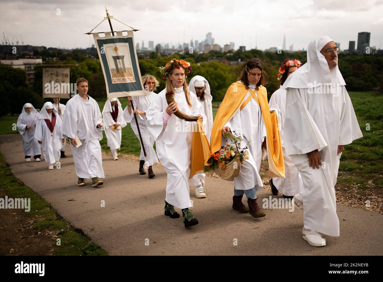 Members of the Druid Order perform a ceremony to celebrate the autumn
