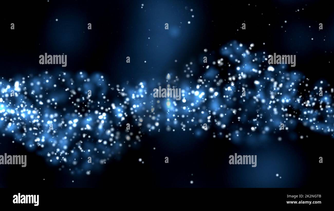 Blue dust particles floating over black Stock Photo - Alamy