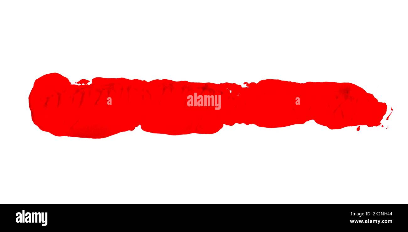 Dirty red painting Red hand drawn stroke Stock Photo Alamy