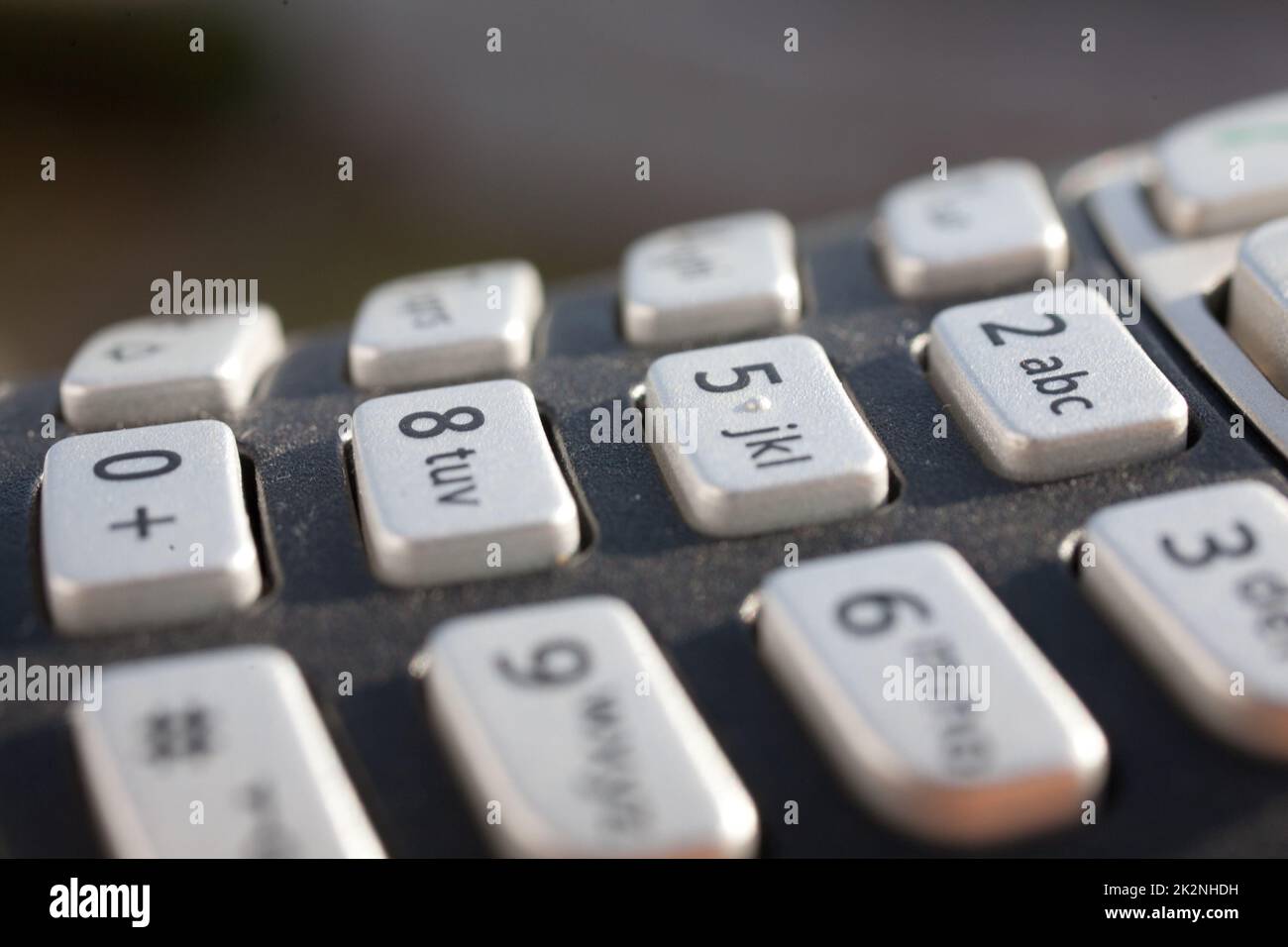 closeup of a numeric keypad in direct sunlight Stock Photo