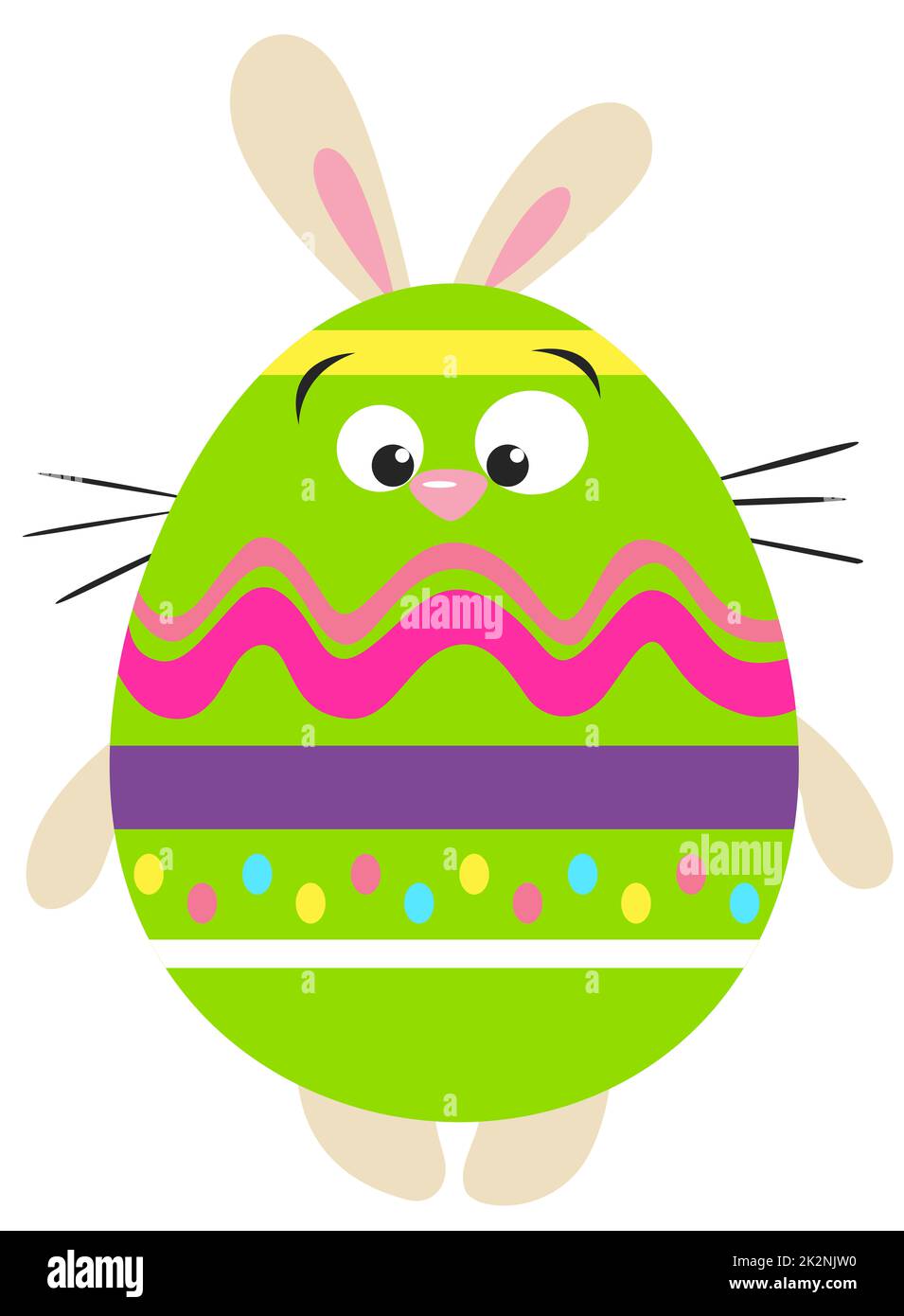 Cute Easter bunny hiding behind an Easter egg Stock Photo - Alamy