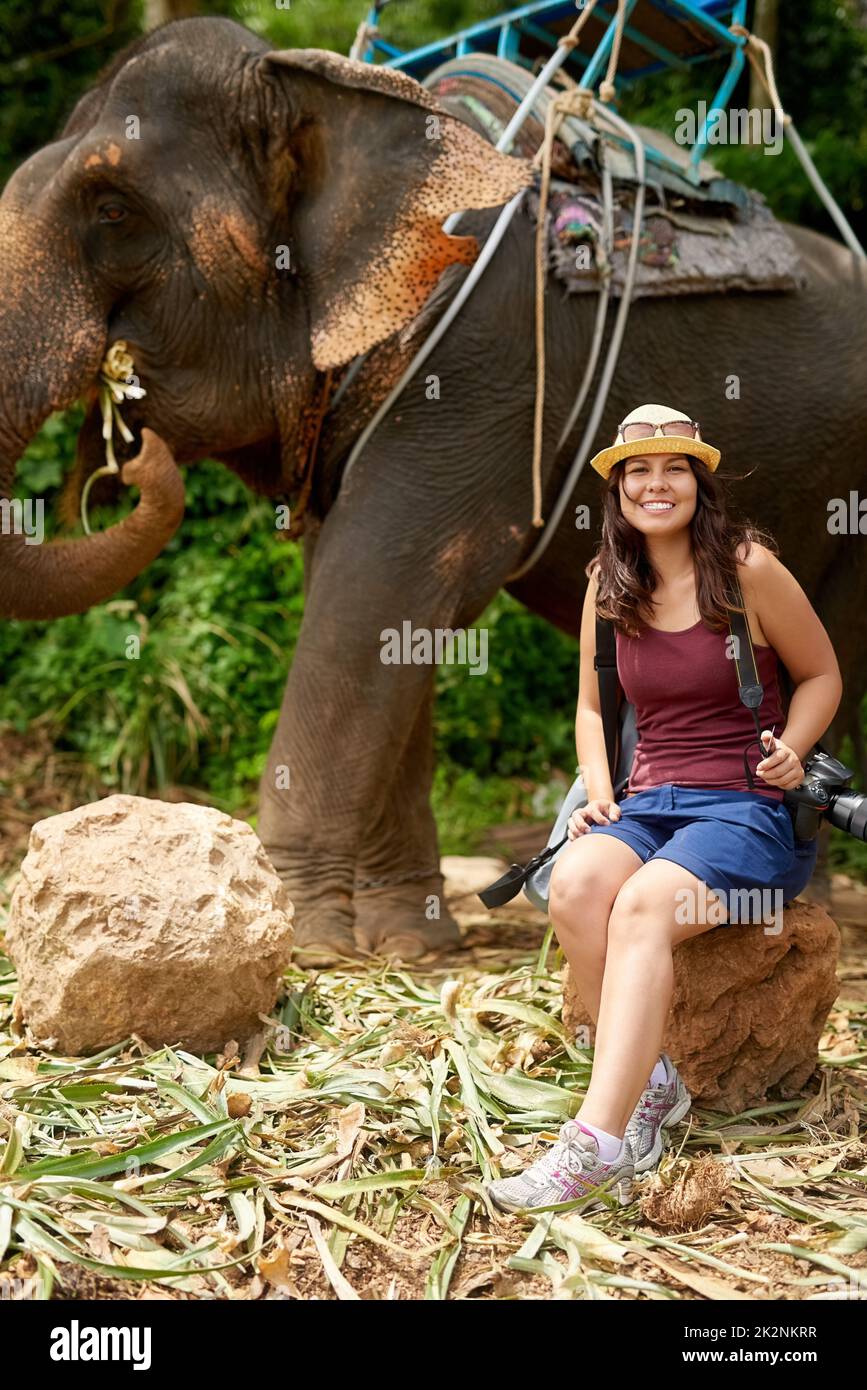 Another tick off my bucket list. Portrait of a young tourist sitting in