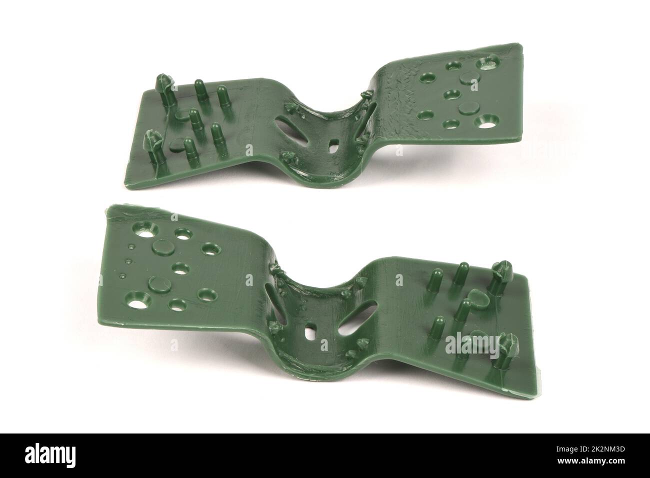 Tension clips, sun protection net on white background. High resolution