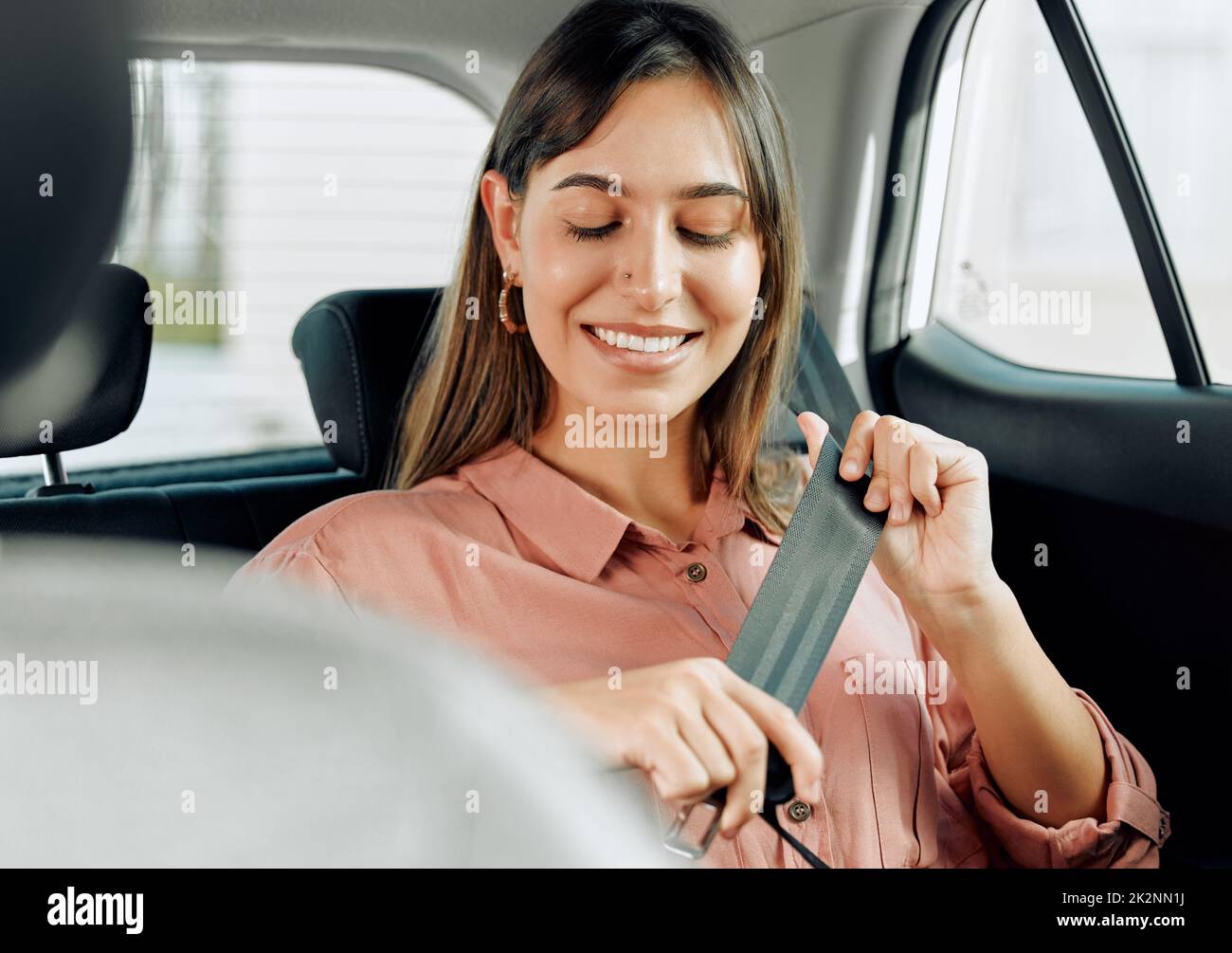 Woman car seatbelt seat belt hi-res stock photography and images - Alamy