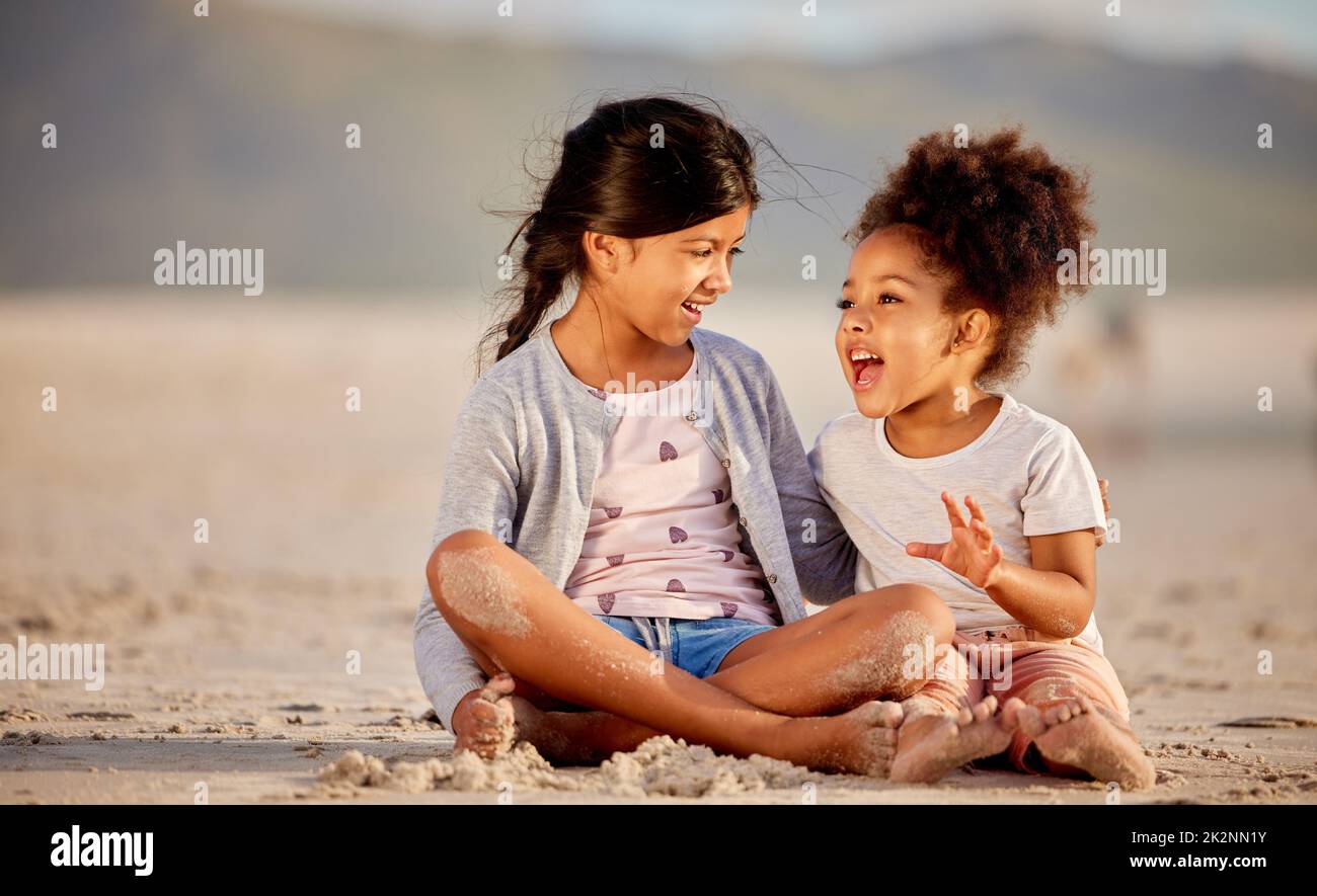 Sisters make the best friends in the world. Shot of two sisters