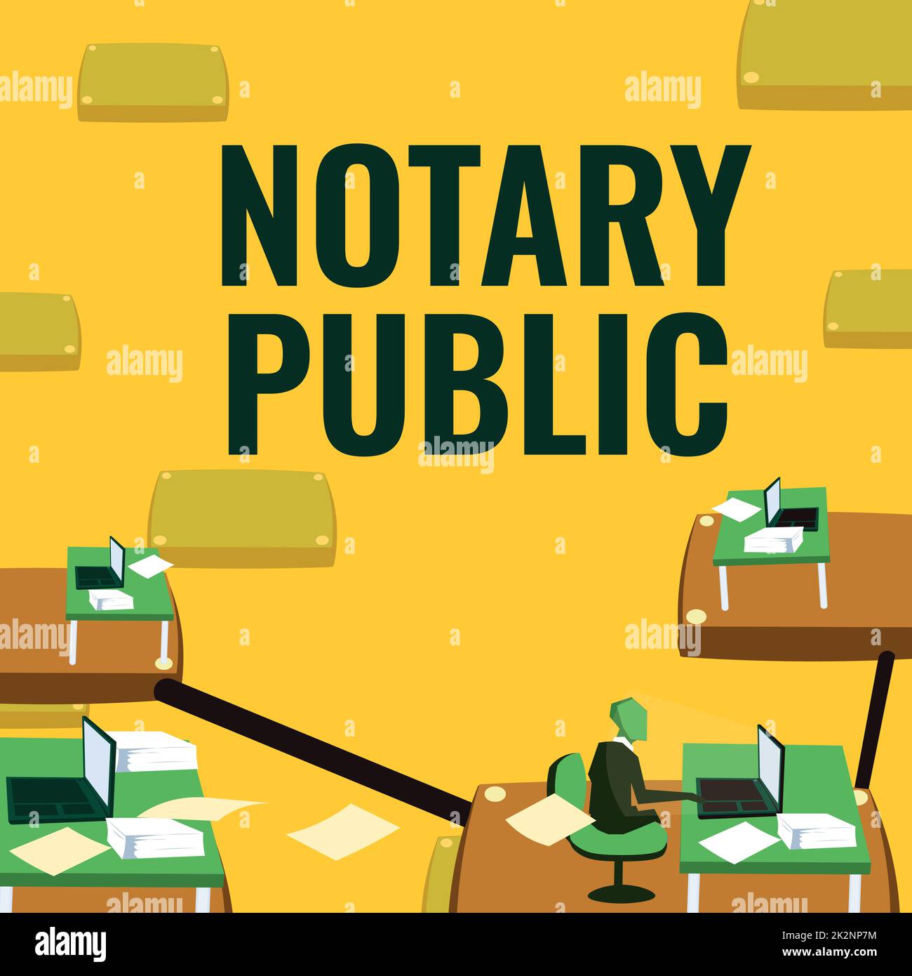 Text sign showing Notary Public. Concept Legality