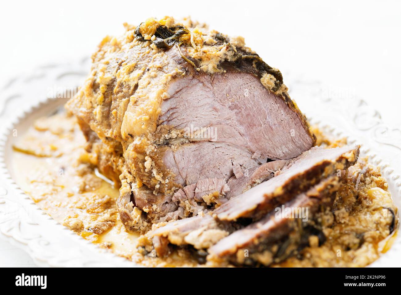 rustic italian pork shoulder in milk Stock Photo Alamy