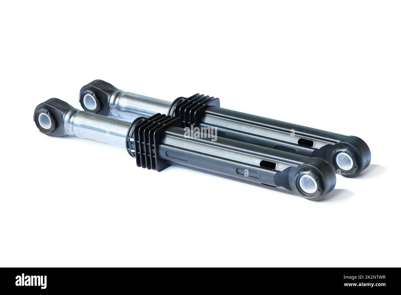 Washing machine shock absorbers on white. High resolution photo. Full