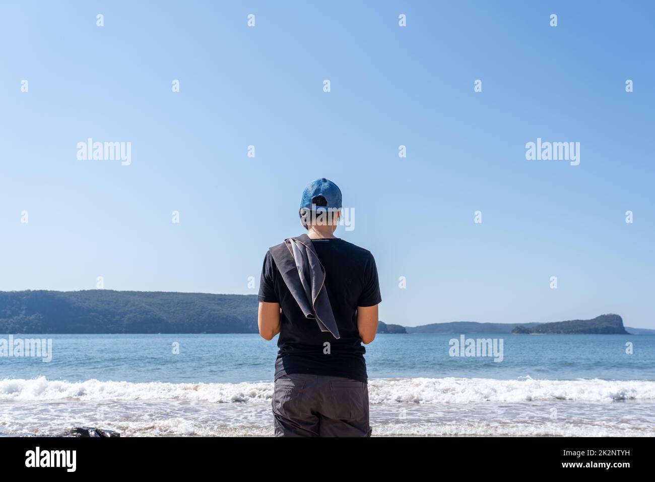Person in black shirt shorts hi-res stock photography and images - Alamy