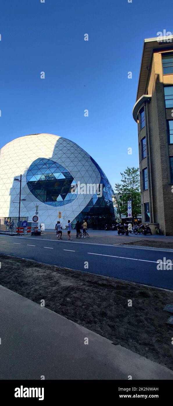 Exterior of famous Blob building, store in Eindhoven, Netherlands. Beautiful modern futuristic architecture in Europe Stock Photo