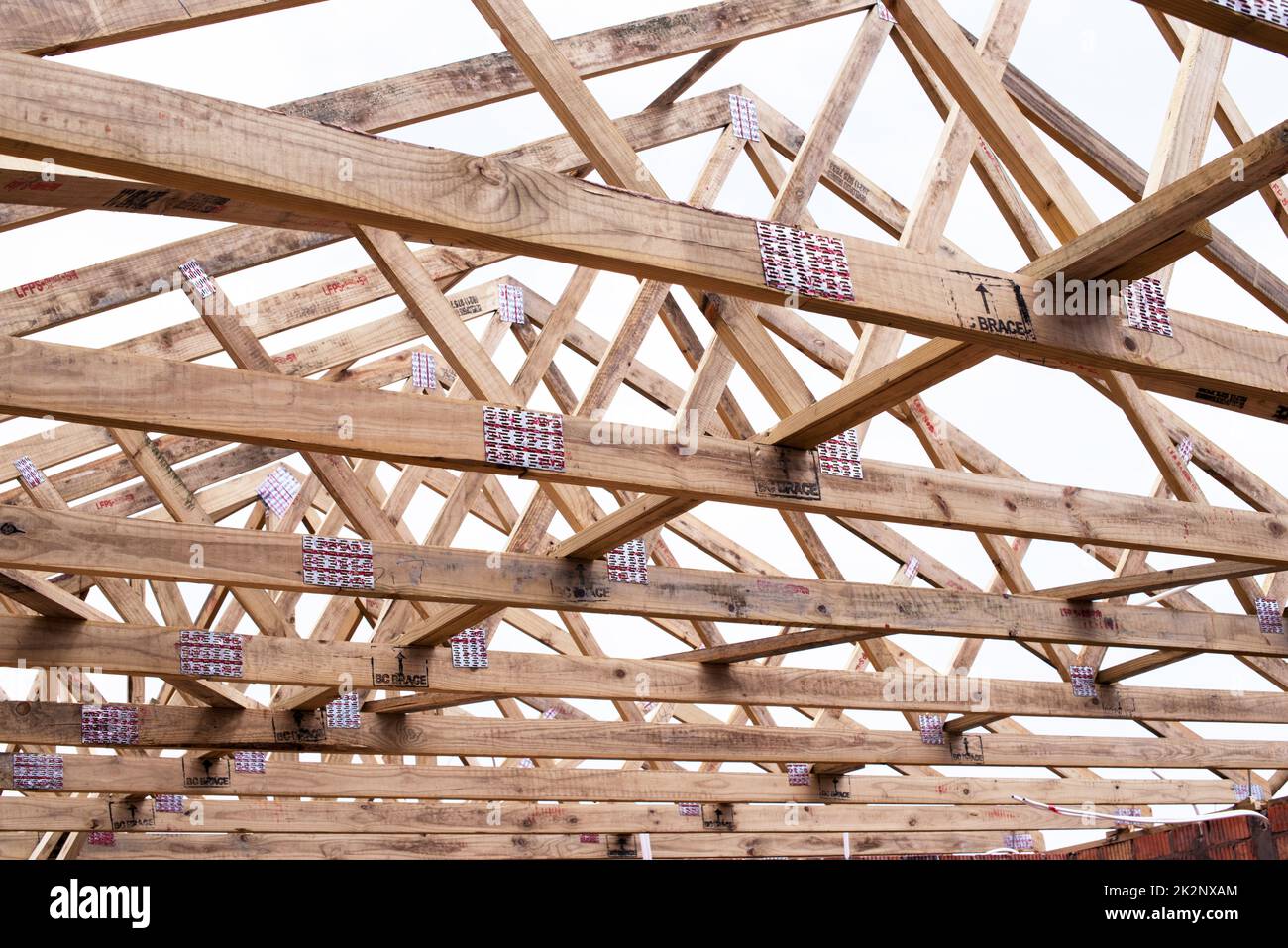 Sturdy roofing. Shot of a building roof in a new subdivision being