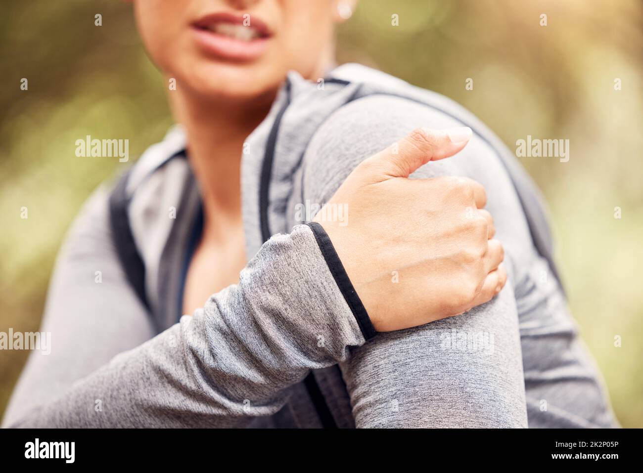 The aches and pains of improper training practices. Shot of an