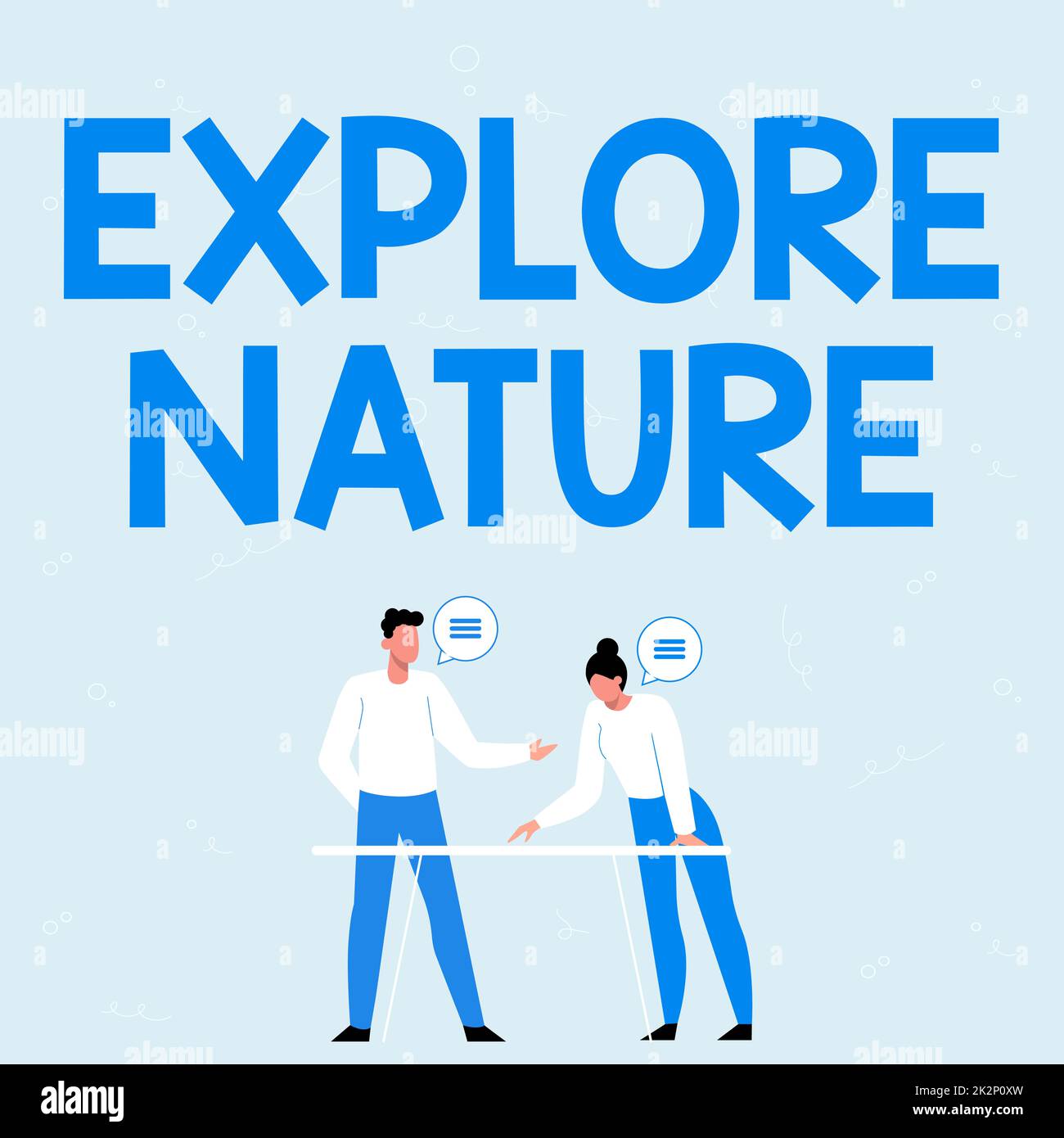 Sign displaying Explore Nature. Concept Reserve Campsite