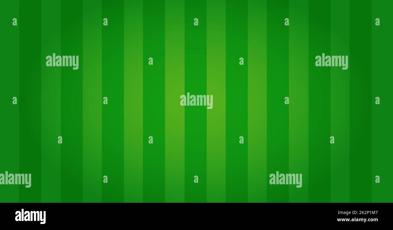 Realistic green soccer field with vertical lines - Vector Stock Photo