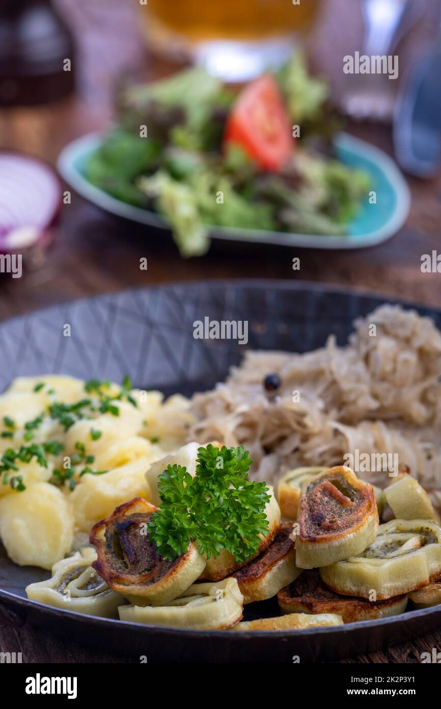 bavarian maultaschen Stock Photo
