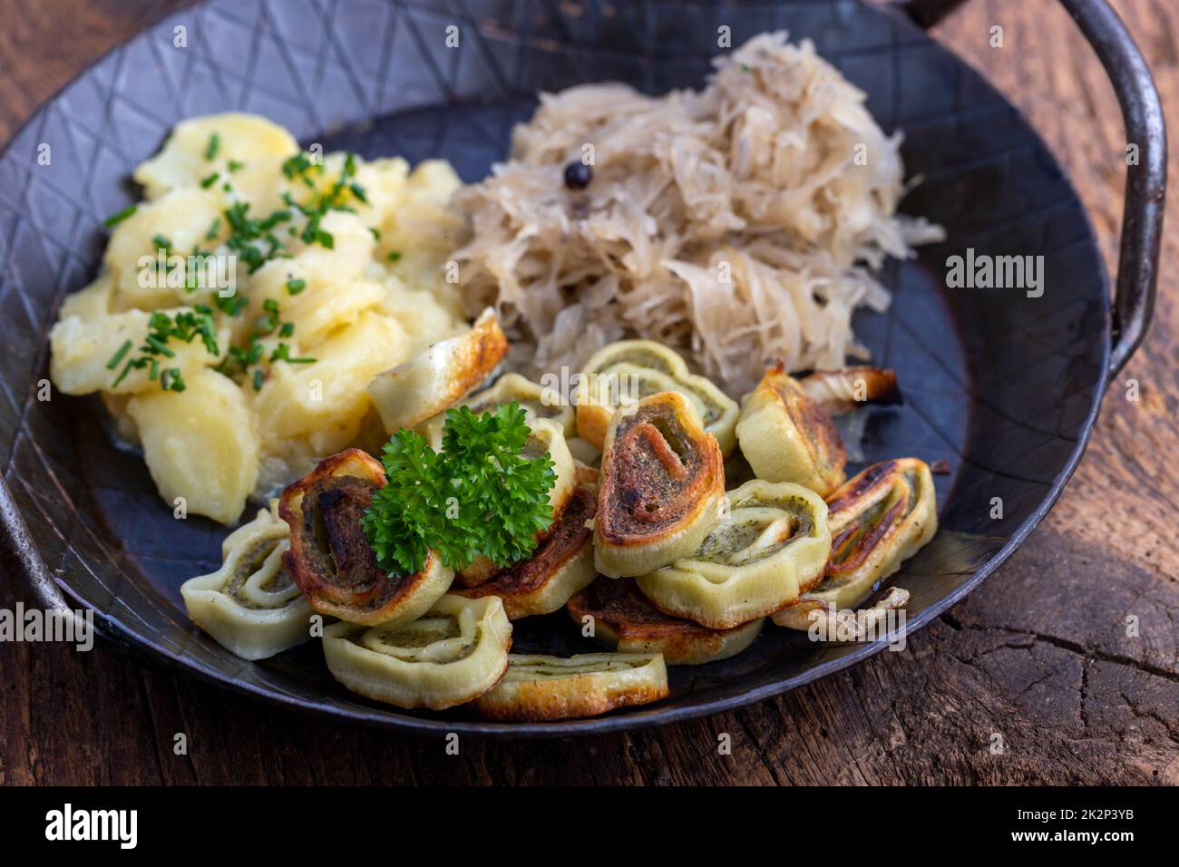 bavarian maultaschen Stock Photo