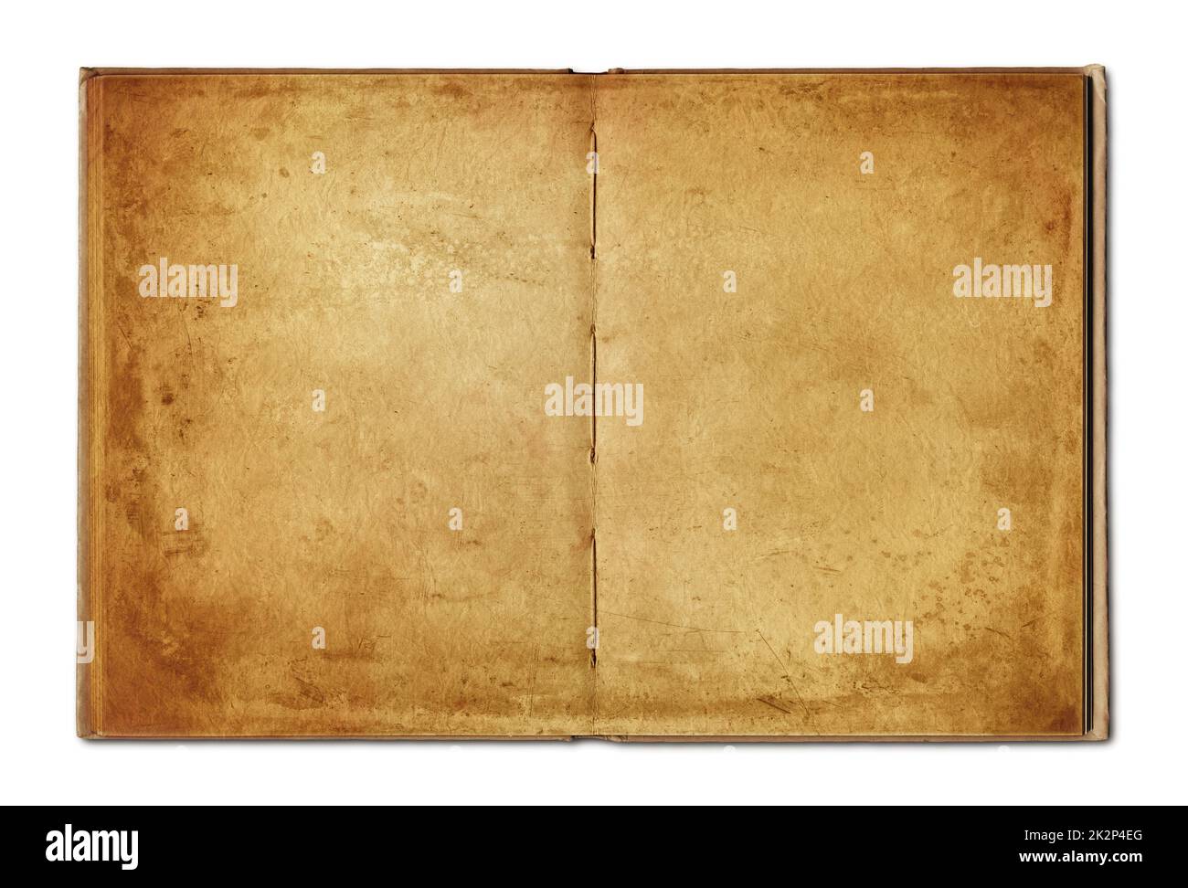 Vintage open book isolated on white background Stock Photo