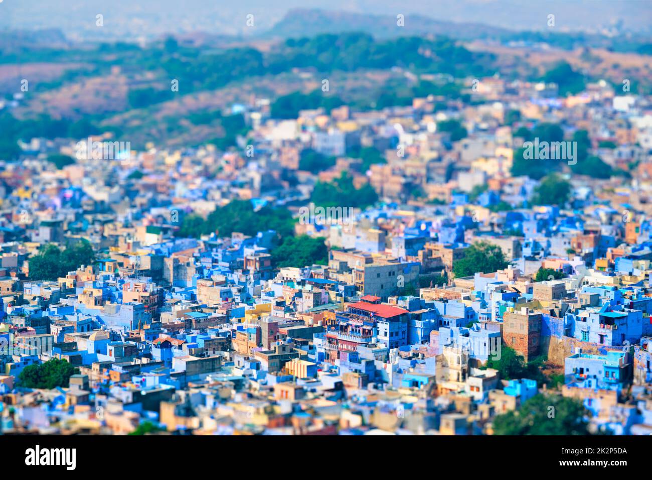 Aerial view of Jodhpur Blue City. Jodphur, Rajasthan, India Stock Photo ...
