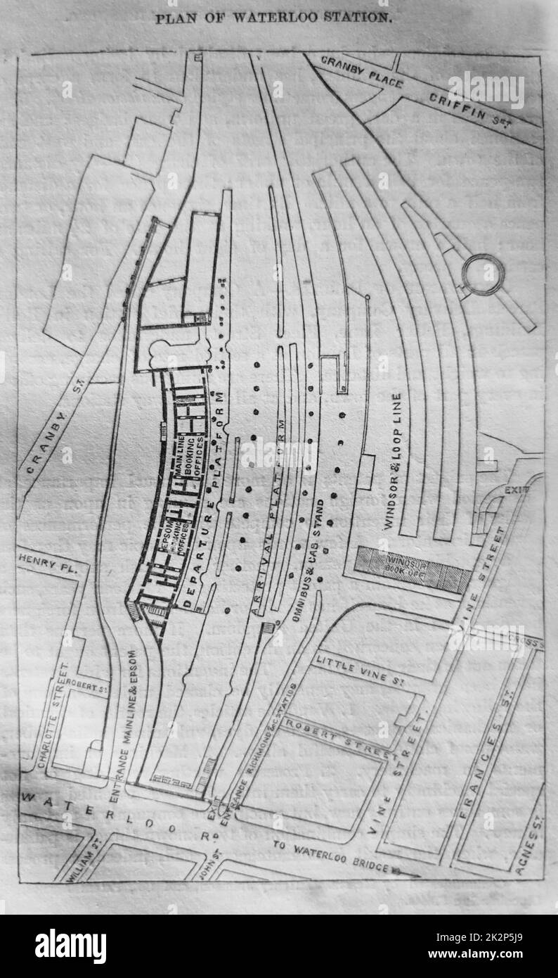 Waterloo Station Diagram Stock Photo Alamy
