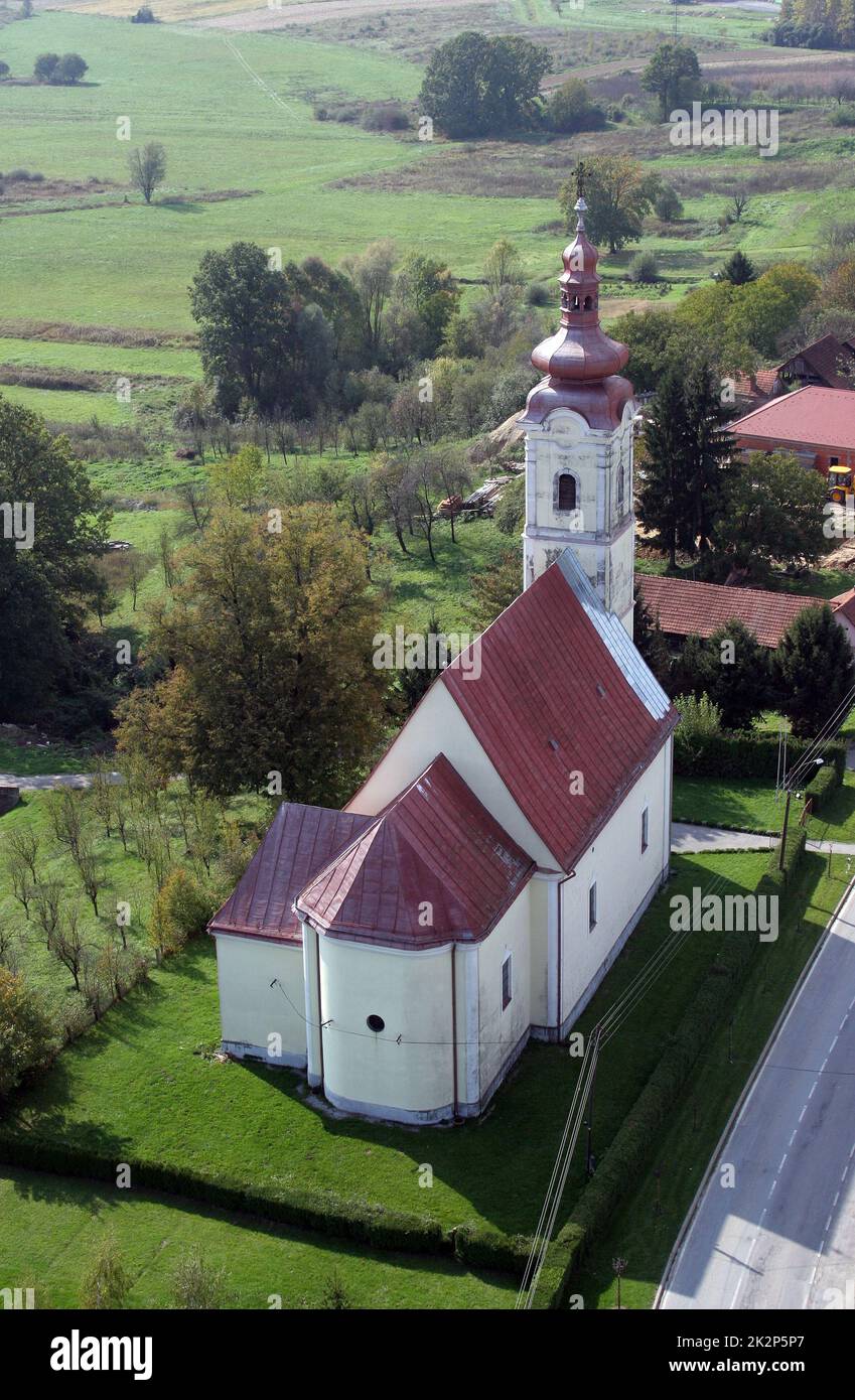 Parish Church of the Visitation of the Virgin Mary in Garesnica, Croatia Stock Photo