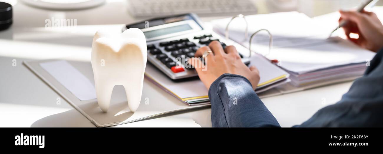 Dentist Bill And Tax Paperwork At Desk Stock Photo Alamy