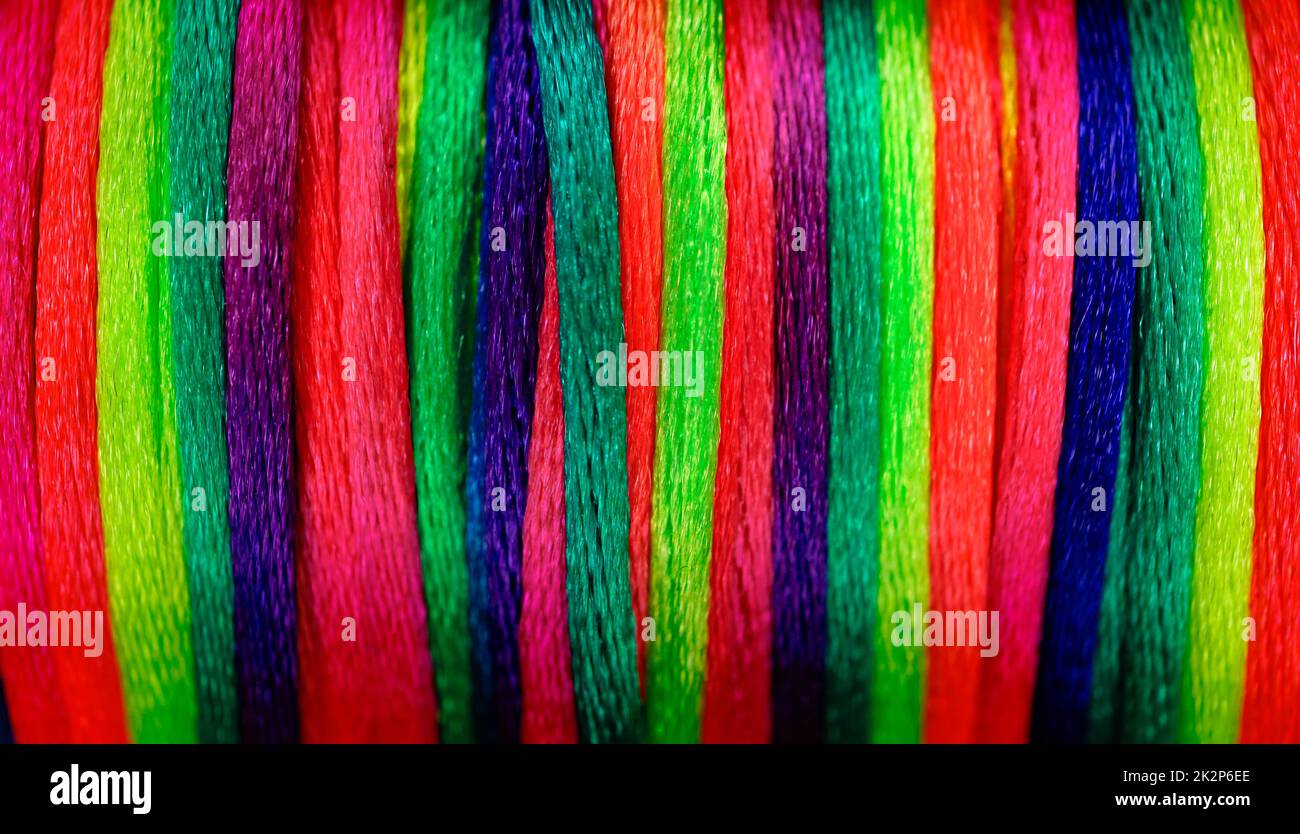 macro close up satin rope roll Stock Photo - Alamy