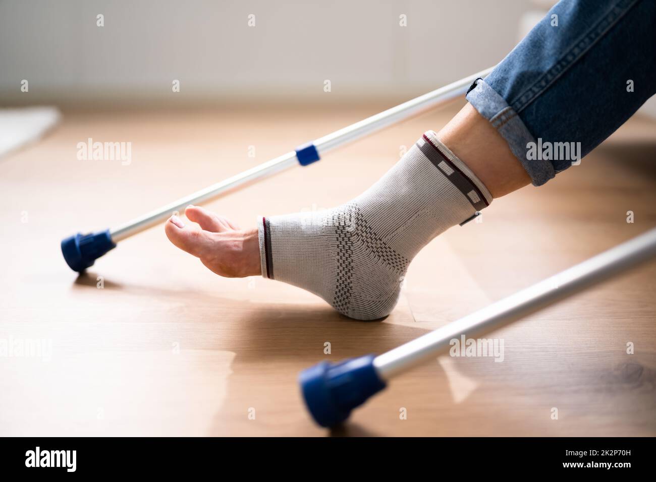 Ankle Sprain Bandage Stock Photo Alamy