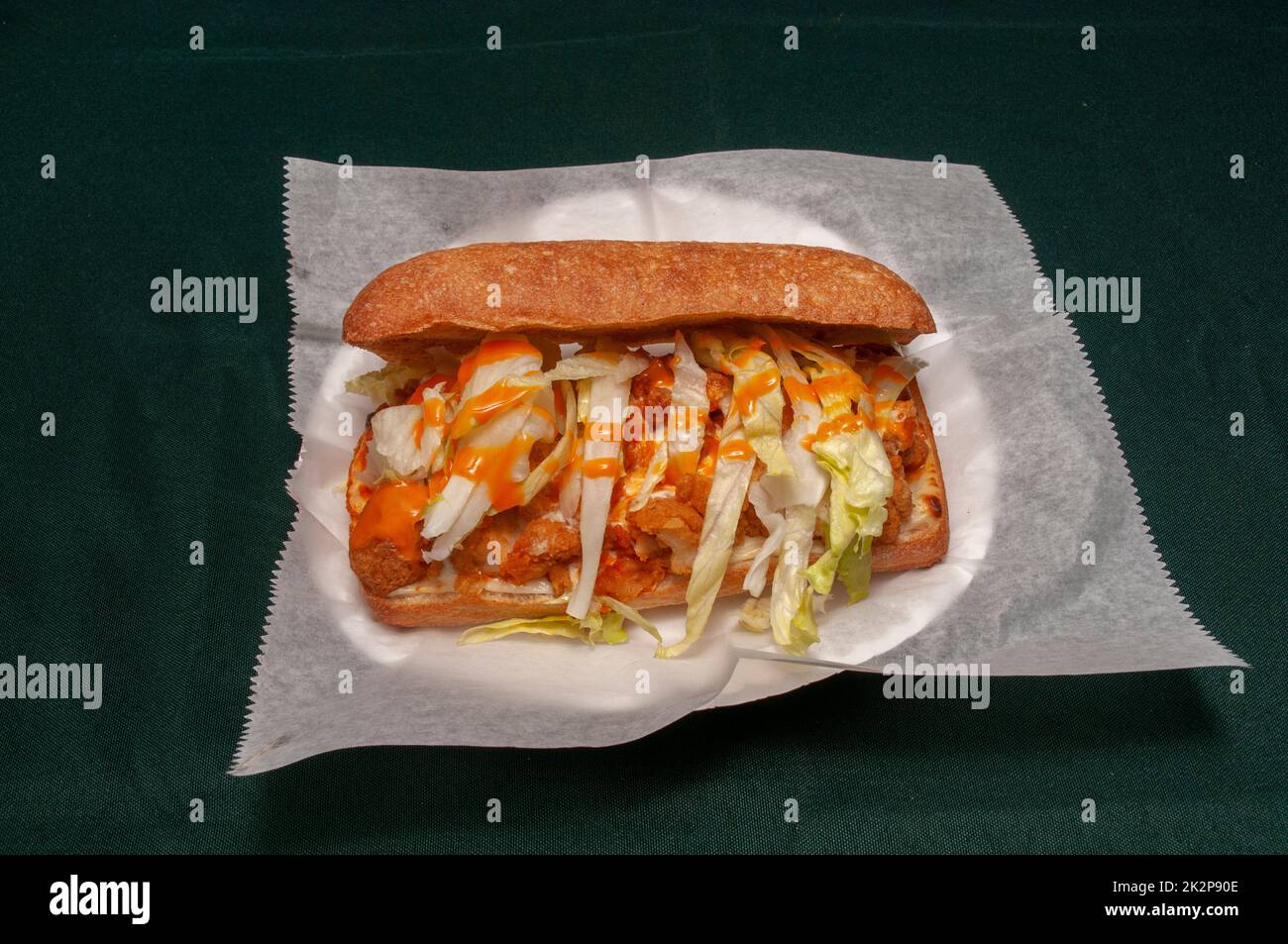 Buffalo Chicken Sub Stock Photo Alamy