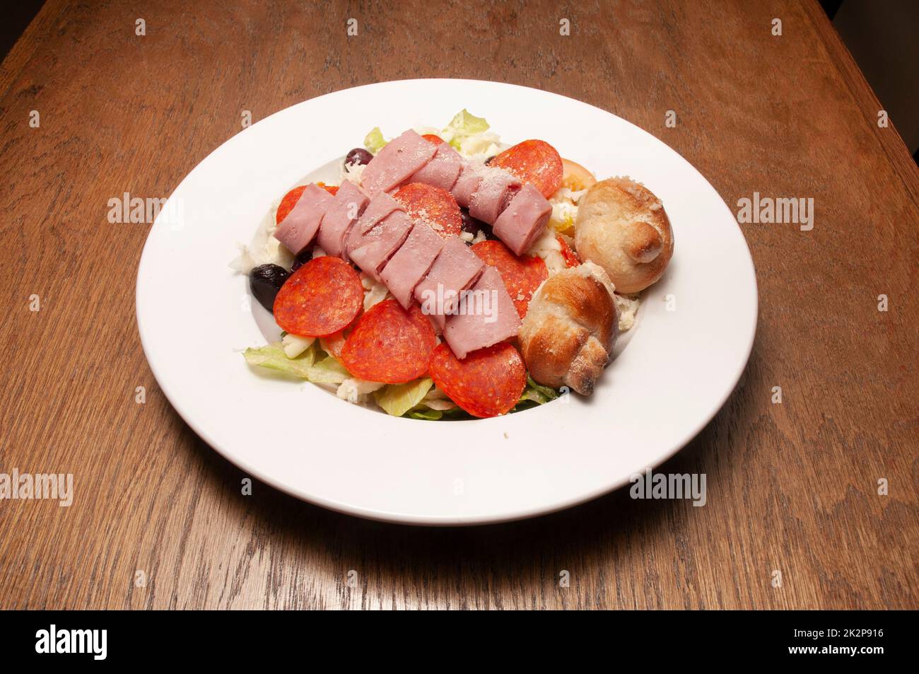 Delicious antipasto salad Stock Photo