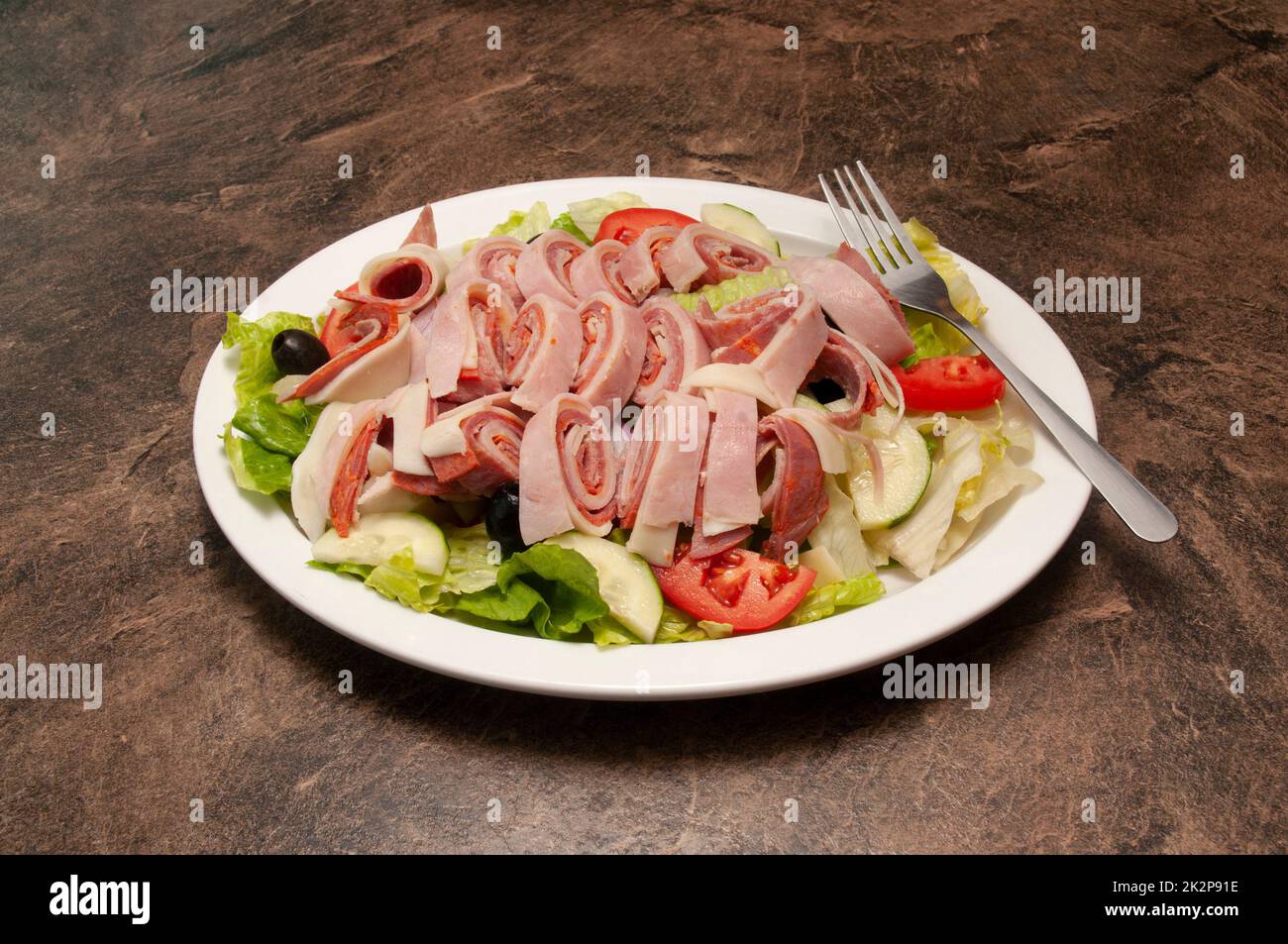 Delicious antipasto salad Stock Photo Alamy