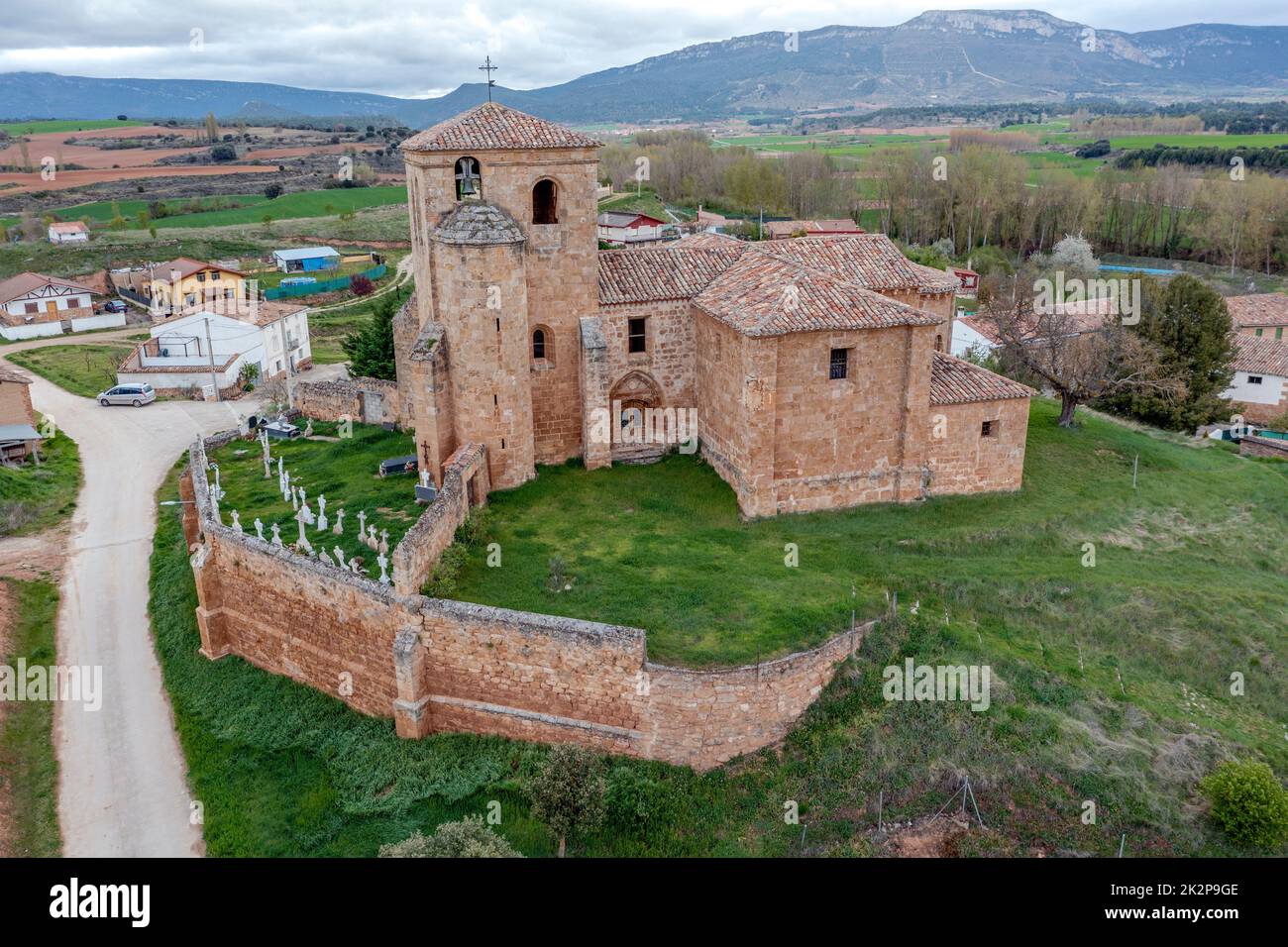 Romanesque church of Santa Cecilia in Hermosilla. built in the twelfth century. Spain Stock Photo
