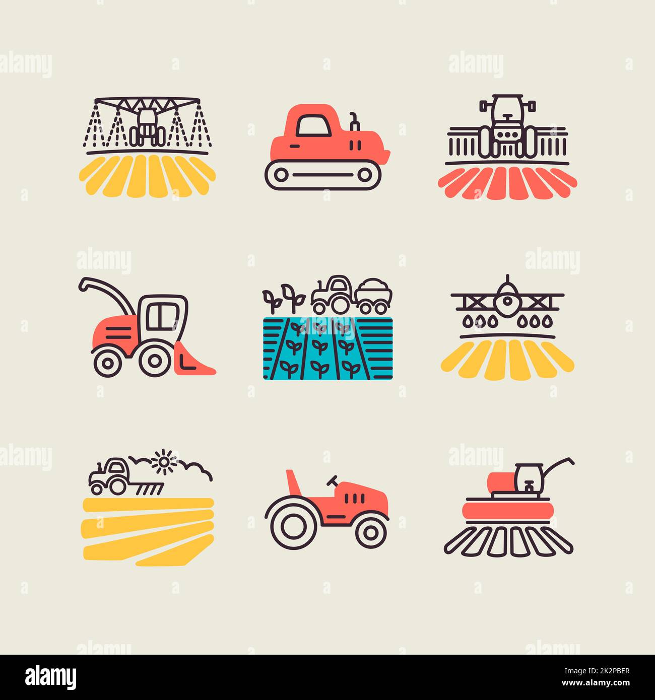 Farm Field isolated icon. Agriculture transport sign Stock Photo - Alamy