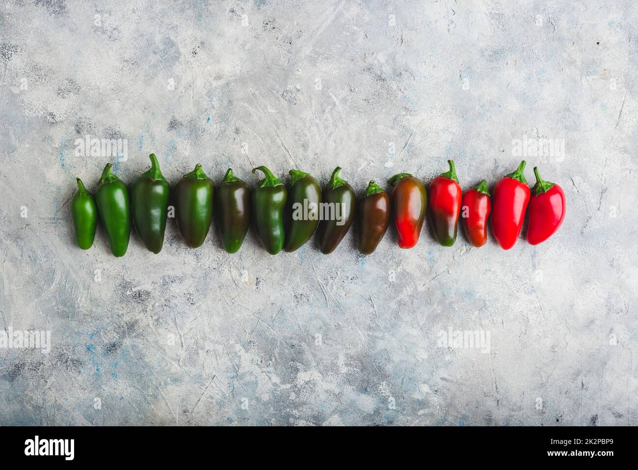 Overhead view jalapeno peppers hi-res stock photography and images - Alamy