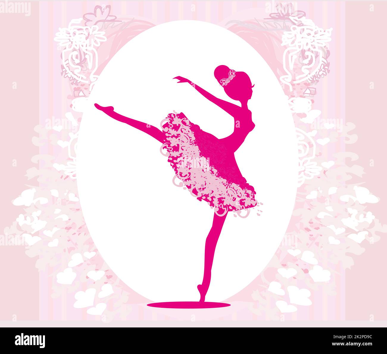 Beautiful ballerina - vintage frame Stock Photo - Alamy