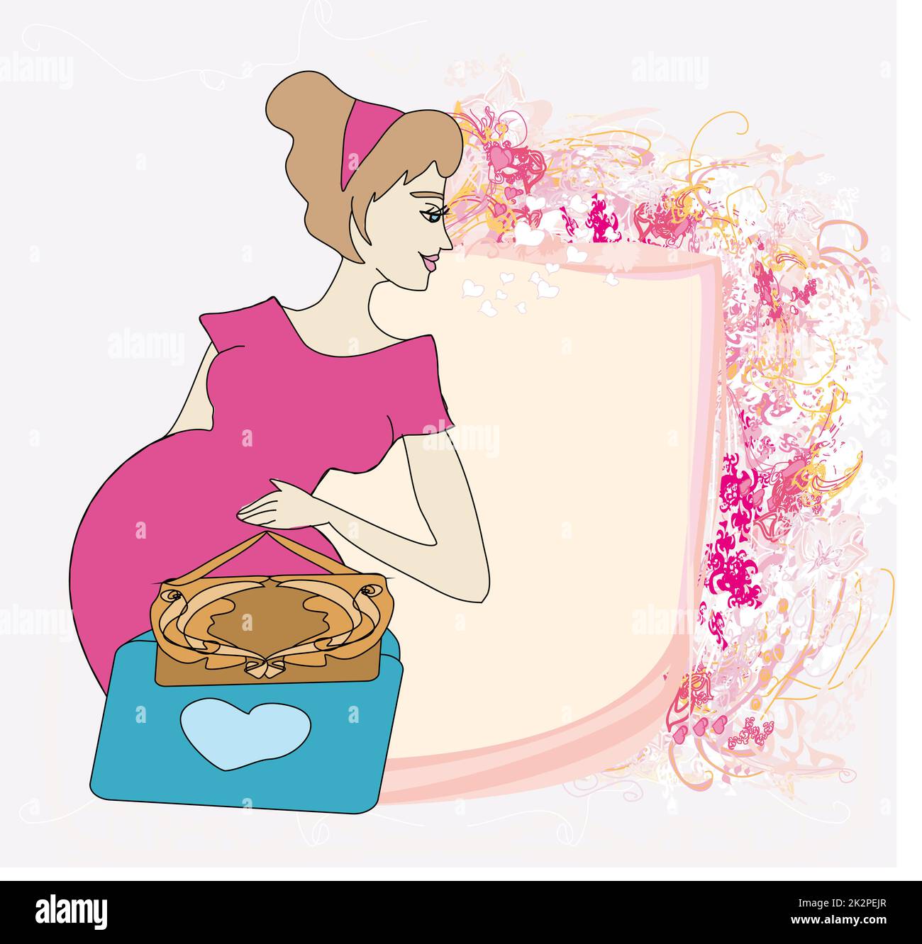 Beautiful pregnant girl frame Stock Photo Alamy