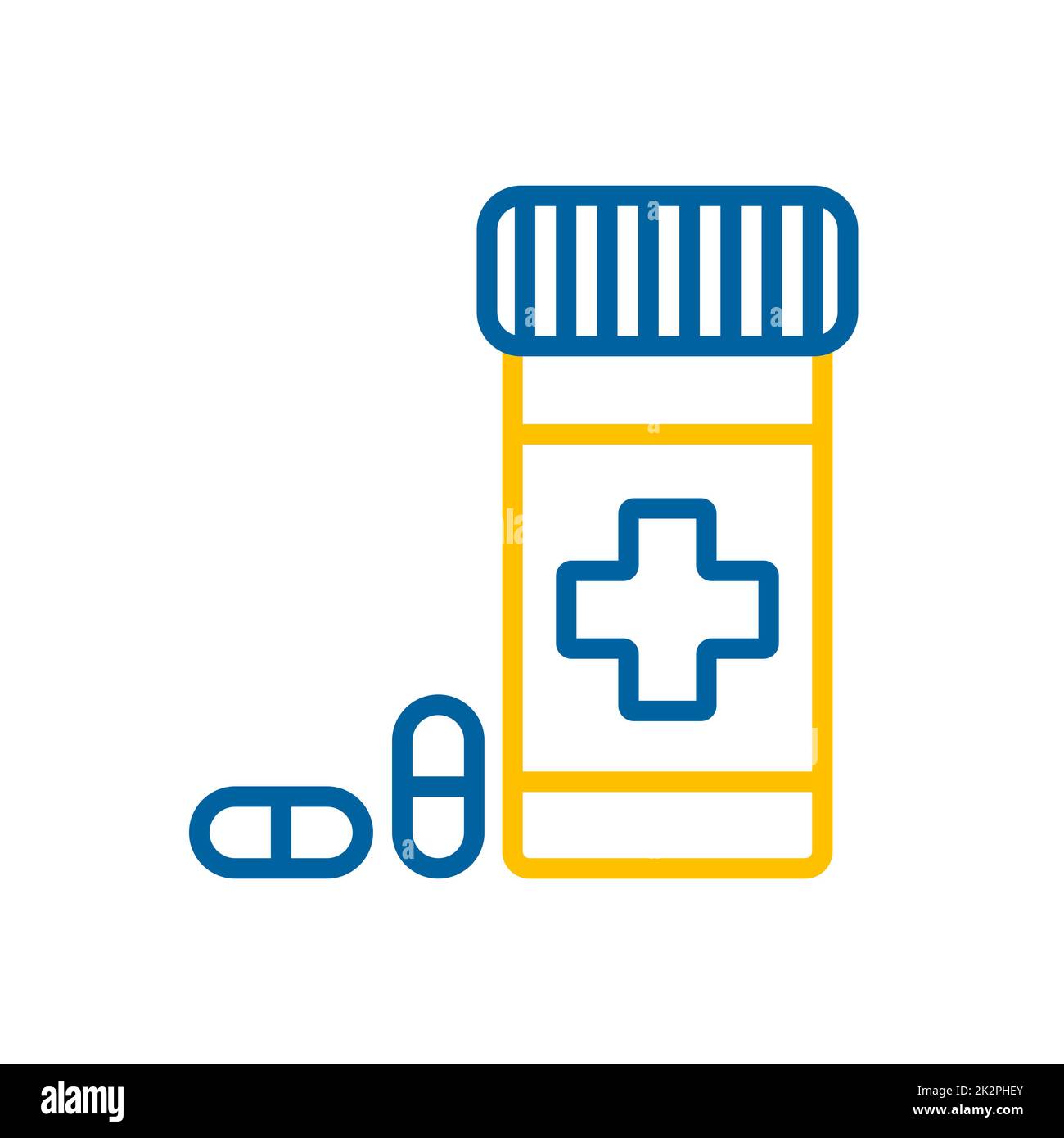 Pills box for pet vector icon. Pet animal sign Stock Photo