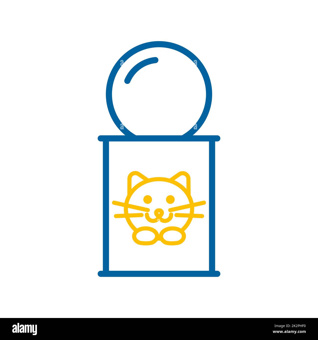 Pet cat food can vector icon. Pet animal sign Stock Photo