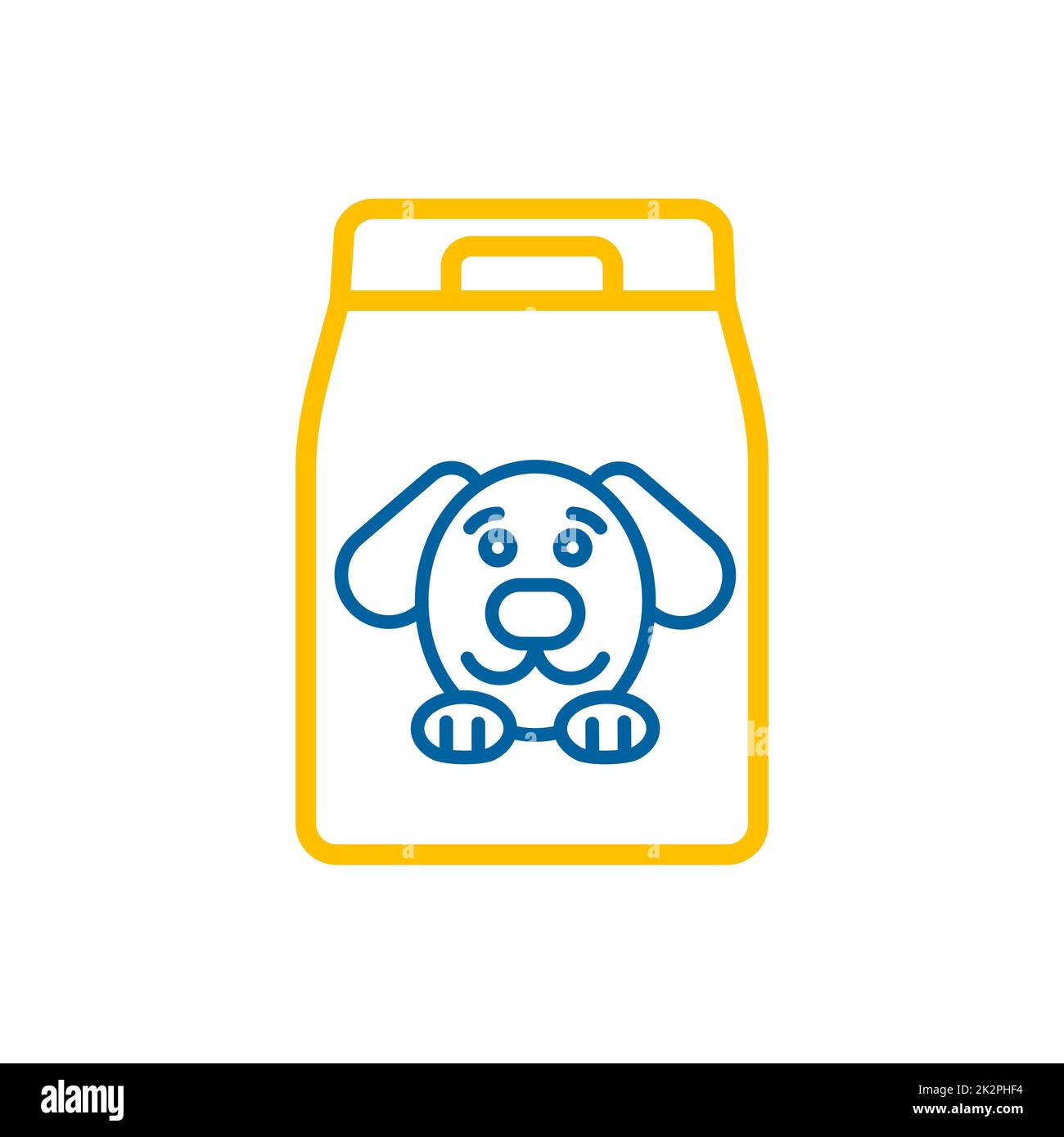 Dog food bag vector icon. Pet animal sign Stock Photo